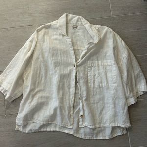Billabong white linen short sleeve